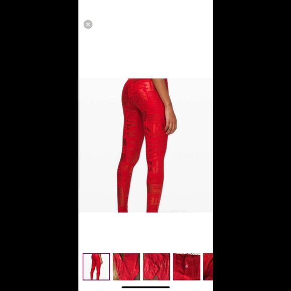 lululemon athletica Pants - Limited edition Lululemon red foil wonder under size 4
